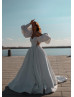 White Satin Minimalist Wedding Dress